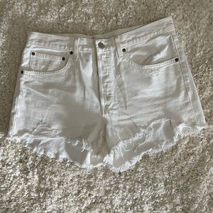 Denim Forum White Denim shorts